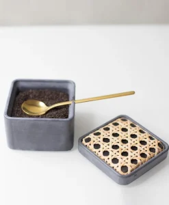 Formpoet Dosen Und Boxen|Küchenutensilien|Beton Zuckerdose mit Löffel