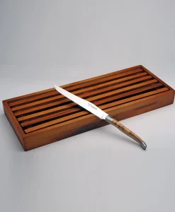 Laguiole en Aubrac Edles Handwerk|Schneidebretter|Brotmesser mit Brotschneidebrett Set