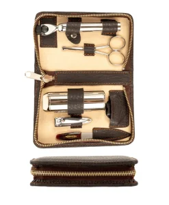 F. HAMMANN Reiseaccessoires|Chervo Rasierset Kalbleder – Eschenburg Bestecke