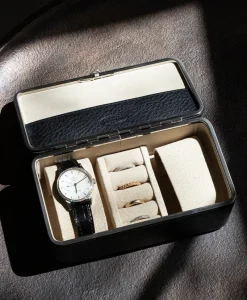 F. HAMMANN Reiseaccessoires|Schmuckaufbewahrung|Chervo Reise Schmuck- und Uhrenbox aus Kalbleder