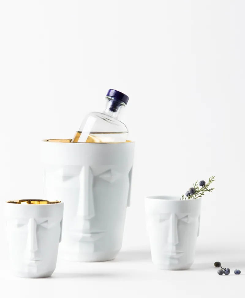 Sieger by Fu00fcrstenberg Bier-, Champagner- Und Cocktailbecher|Porzellan|Cocktailbecher Prometheus mit 24k Vergoldung