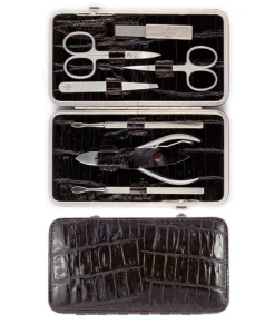 F. HAMMANN Reiseaccessoires|Maniküre Etuis|Croc Cowhide Manicure Frame L – Maniküre-Etui Kroko Kalbleder