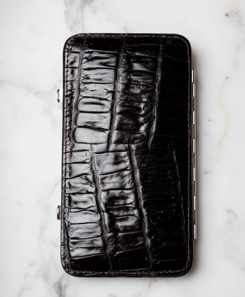 F. HAMMANN Reiseaccessoires|Maniküre Etuis|Croc Cowhide Manicure Frame L – Maniküre-Etui Kroko Kalbleder