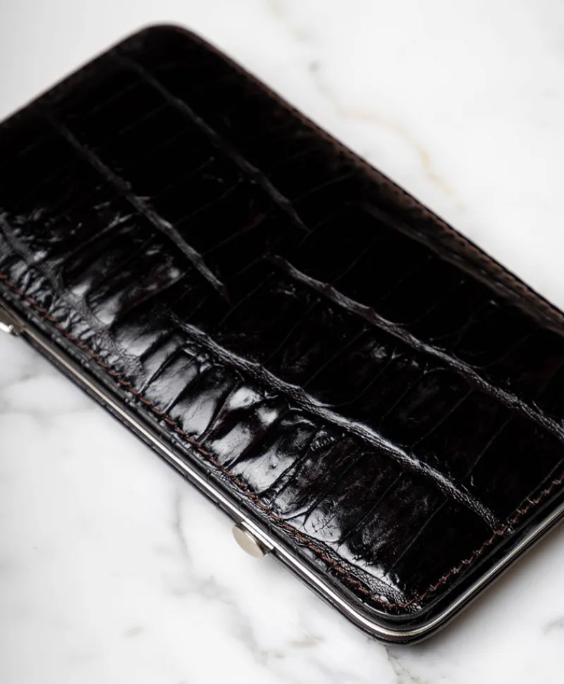 F. HAMMANN Reiseaccessoires|Maniküre Etuis|Croc Cowhide Manicure Frame L – Maniküre-Etui Kroko Kalbleder