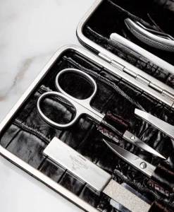 F. HAMMANN Reiseaccessoires|Maniküre Etuis|Croc Cowhide Manicure Frame L – Maniküre-Etui Kroko Kalbleder