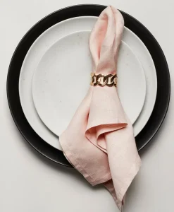 L'Objet Kaffee Und Tee|Tischwäsche|Cuban Link Serviettenringe 4er-Set