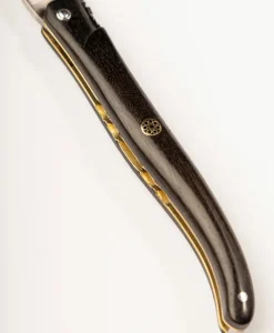 Laguiole en Aubrac Messer|Faltbares Taschenmesser mit Ebenholz Griff