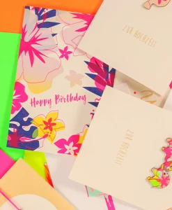 Pink Stories Papeterie|Handgedruckte Klappkarte "Jungle Birthday"