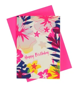 Pink Stories Papeterie|Handgedruckte Klappkarte "Jungle Birthday"