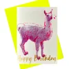 Pink Stories Papeterie|Handgefertigte Klappkarte "Lama Happy Birthday"