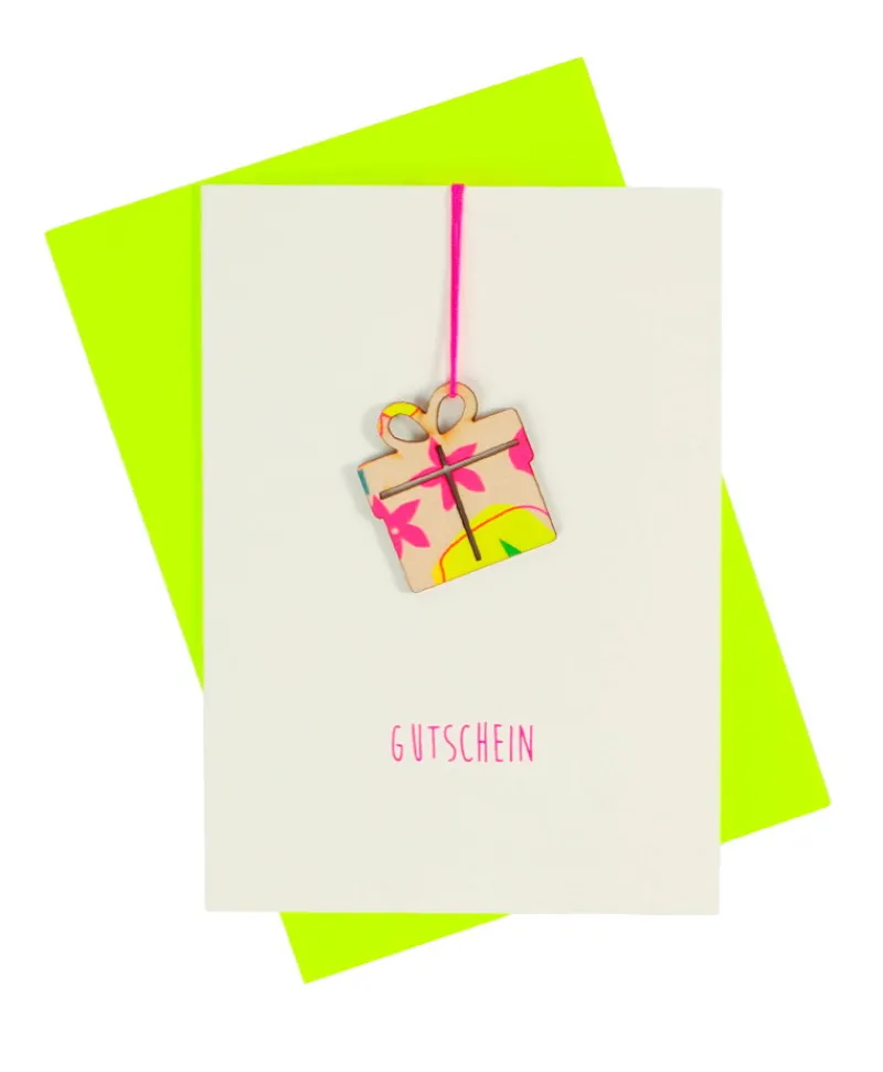 Pink Stories Papeterie|Handgefertigte Klappkarte "Gutschein"