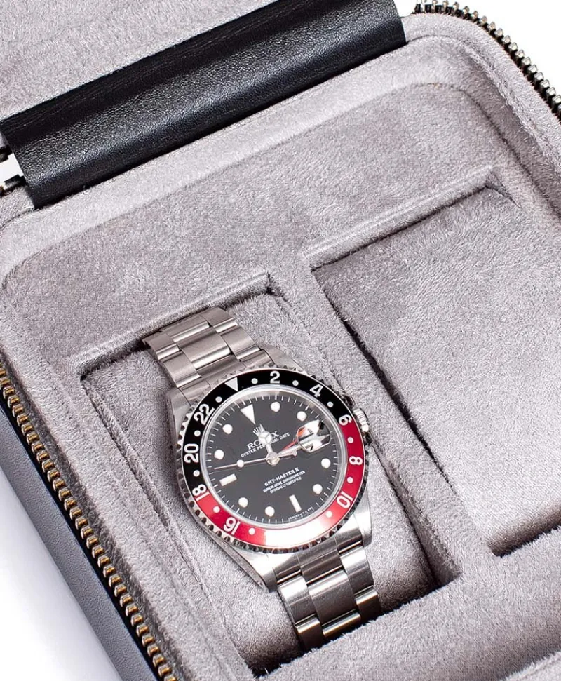 Rapport London Reiseaccessoires|Schmuckaufbewahrung|Hyde Park Two Watch Zip Case