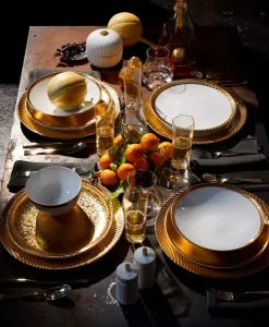 L'Objet Kaffee Und Tee|Porzellan|Ionic Box und Teller-Set (4-teilig)