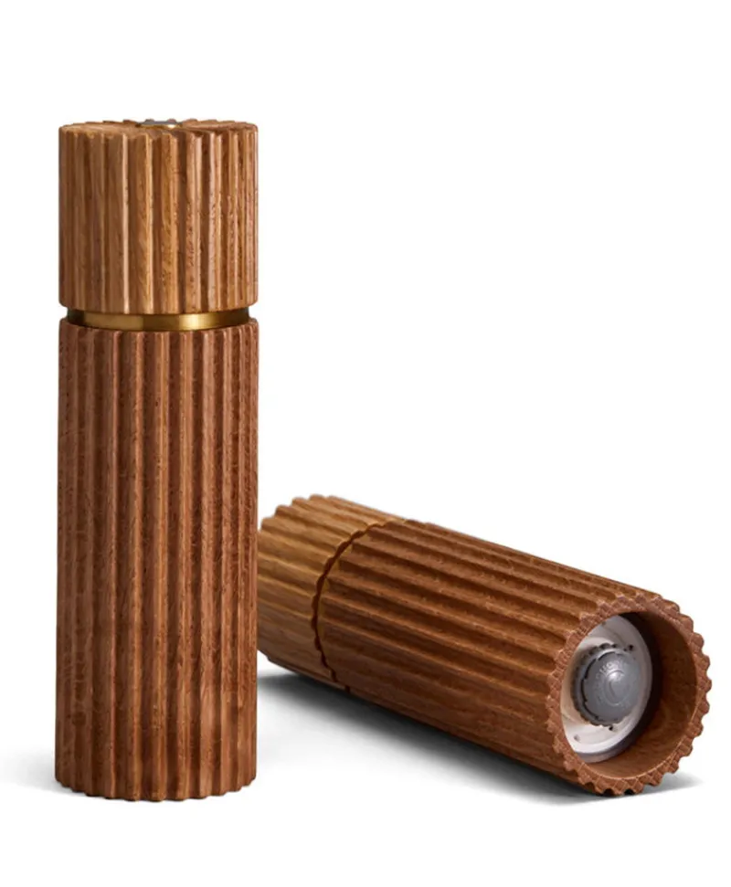 L'Objet Grillen|Grillen|Ionic Salz- und Pfeffermühle aus Eichenholz (2-teilig)