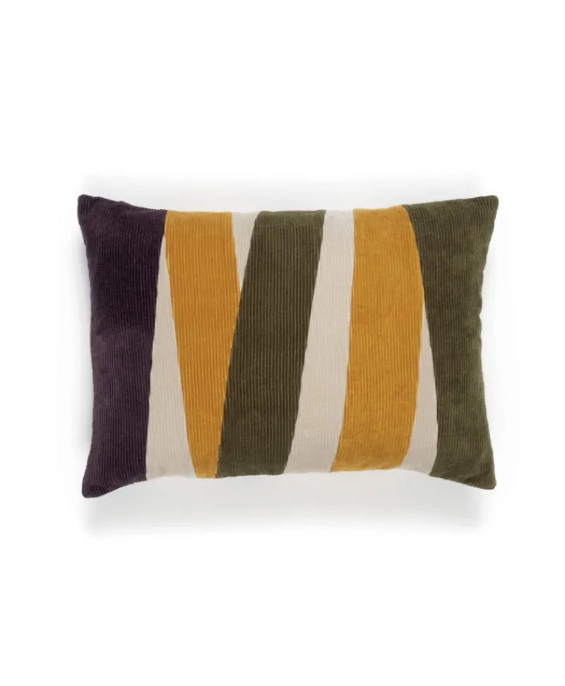 u00c9litis Kissen|Kord-Patchwork Kissen Naïs