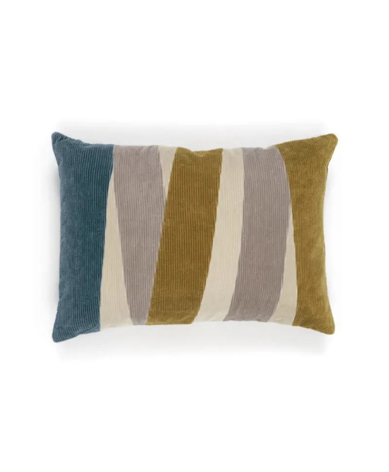 u00c9litis Kissen|Kord-Patchwork Kissen Naïs