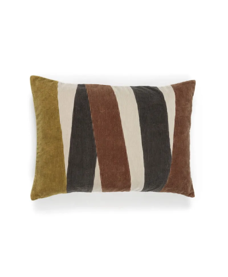 u00c9litis Kissen|Kord-Patchwork Kissen Naïs