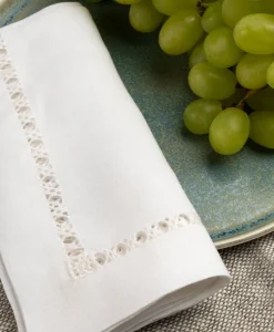 indradanush Tischwäsche|Servietten|Leinen Serviette doppelter Kreuzhohlsaum