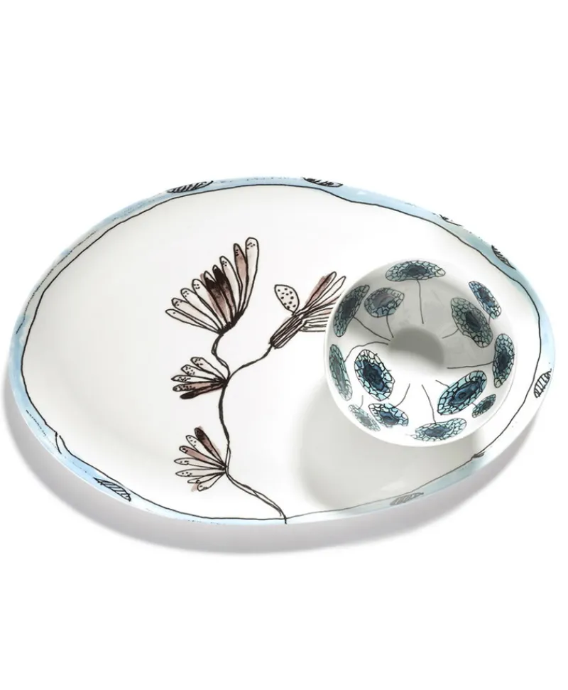 Serax Porzellan|Serviergeschirr|Midnight Flowers Servierplatten by Marni