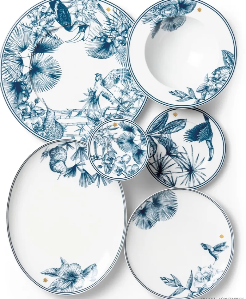 Sieger by Fu00fcrstenberg Porzellan|Teller|Paraíso Blue Teller Fahnenform