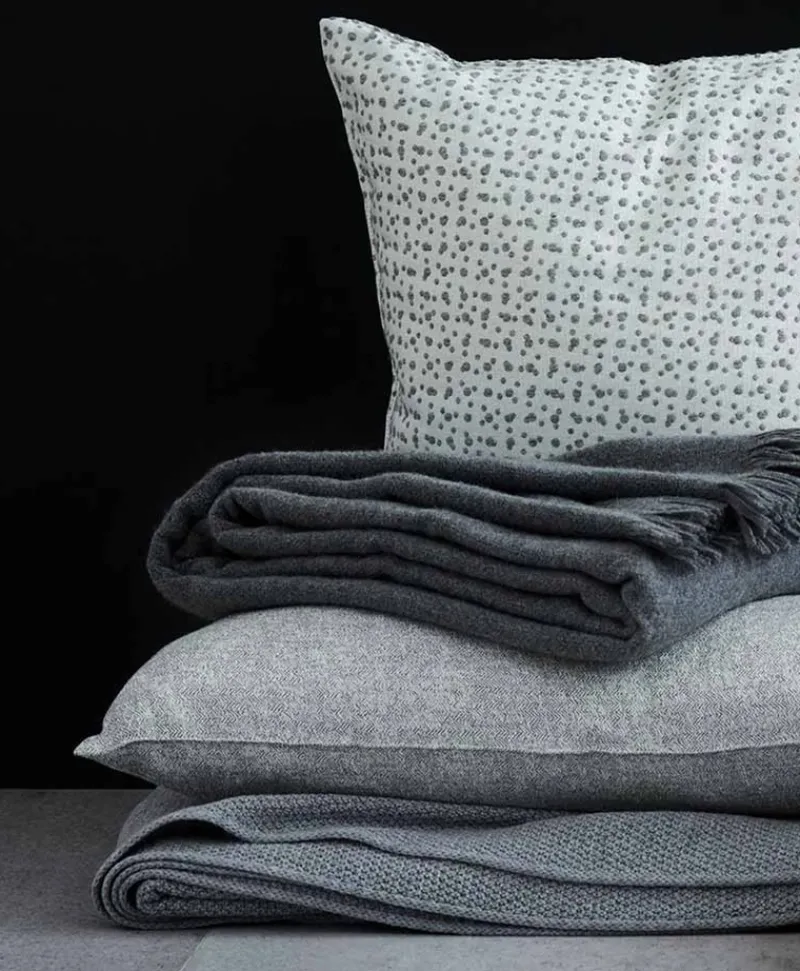 Luiz Decken Und Plaids|Plaid Thea mit Cashmerebouclé-Streifen und Fransen