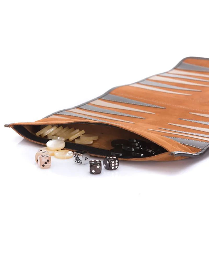 Hector Saxe Paris Reiseaccessoires|Edles Handwerk|Reise-Backgammon Victor aus Leder