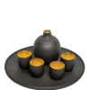 Ton Stein Gut Edles Handwerk|Tassen|Sake Set “Schwarze Erde”
