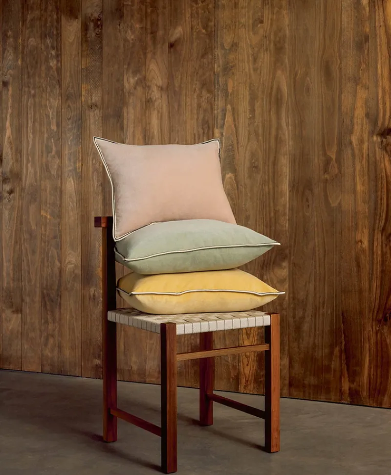 u00c9litis Kissen|Samtkissen Aristote mit Paspelveredelung