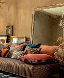 u00c9litis Kissen|Samtkissen Athena mit Paspelveredelung