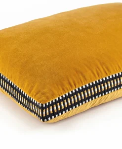 u00c9litis Kissen|Samtkissen Athena mit Paspelveredelung