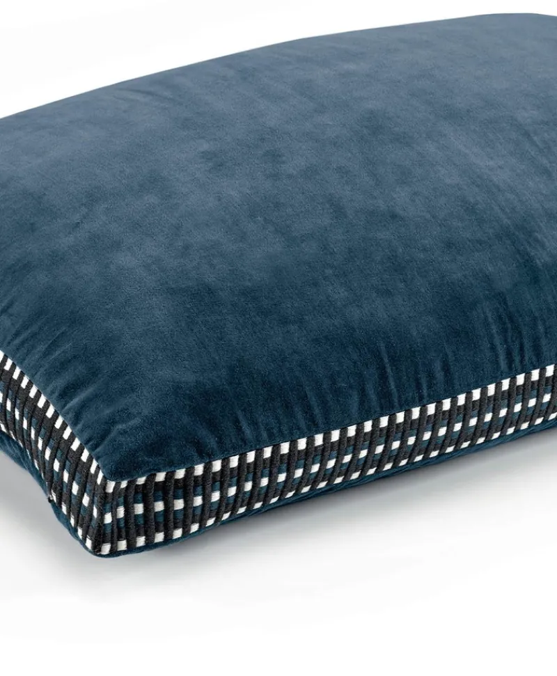 u00c9litis Kissen|Samtkissen Athena mit Paspelveredelung