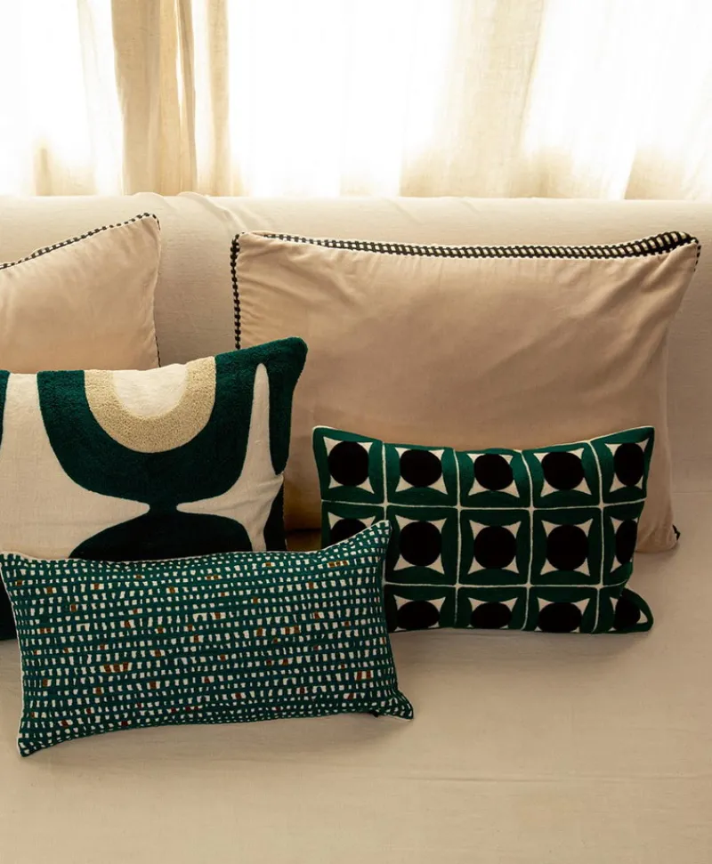 u00c9litis Kissen|Samtkissen Athena mit Paspelveredelung