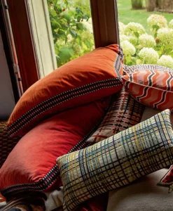 u00c9litis Kissen|Samtkissen Athena mit Paspelveredelung