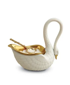 L'Objet Schalen|Pfeffer Und Salz|Schwan Salzschale mit Löffel