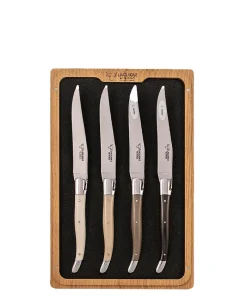 Laguiole en Aubrac Edles Handwerk|Messer|Steakmesser-Set Corian Crème