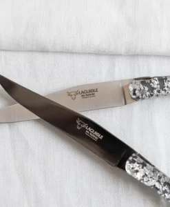 Laguiole en Aubrac Messer|Besteck|Steakmesser-Set Pailletten