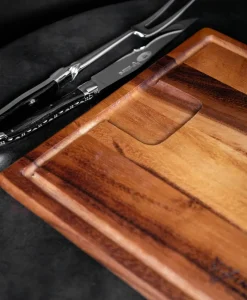 Laguiole en Aubrac Edles Handwerk|Grillen|Tranchierbesteck mit Brett