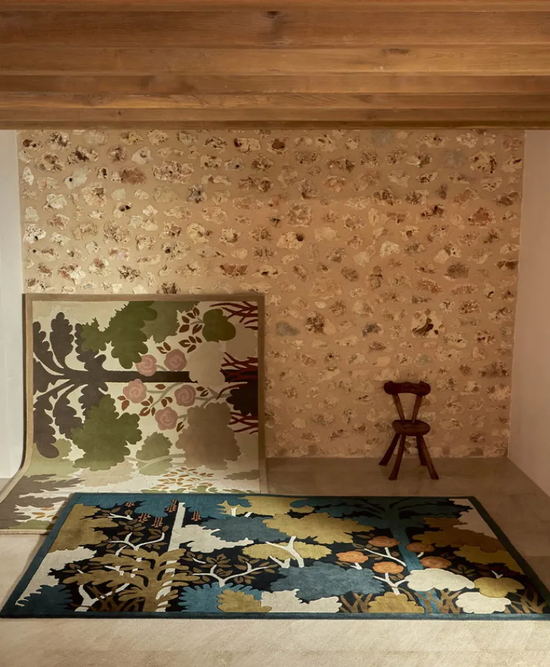 u00c9litis Teppiche|Wollteppich Passiflore