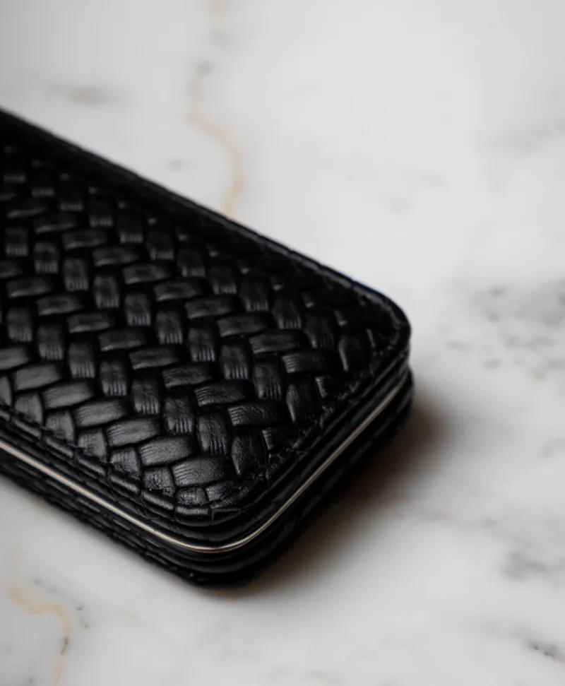 F. HAMMANN Reiseaccessoires|Maniküre Etuis|Woven Manicure Frame M – Maniküre-Etui Flechtleder