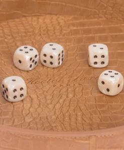 Hector Saxe Paris Edles Handwerk|Spiele|Würfeltablett Alligator aus Leder