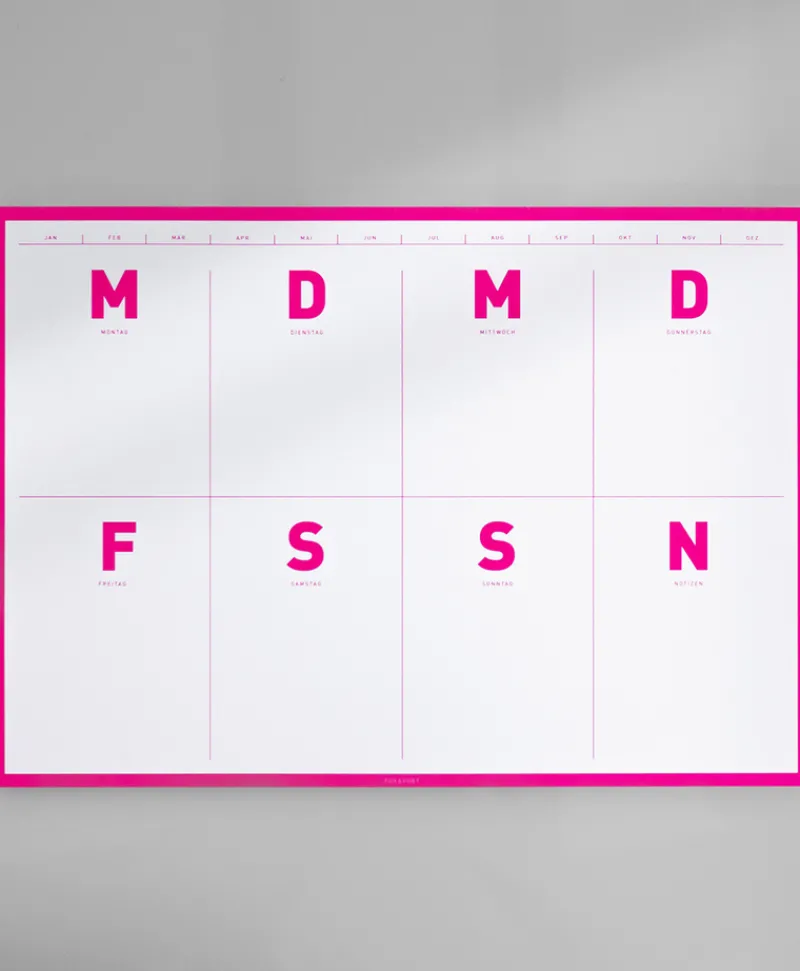 Fox & Poet Papeterie|Zeitloser Wochenplaner in schlichtem Design