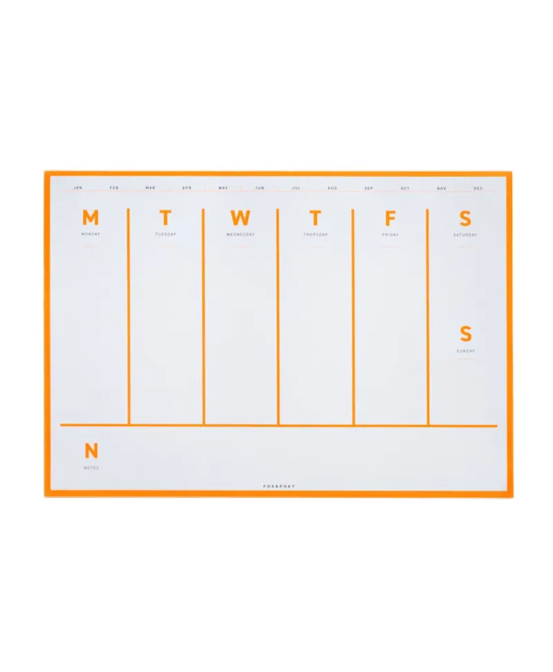 Fox & Poet Papeterie|Schreibtischzubehör|Zeitloser Wochenplaner in schlichtem Design