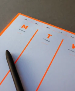 Fox & Poet Papeterie|Schreibtischzubehör|Zeitloser Wochenplaner in schlichtem Design