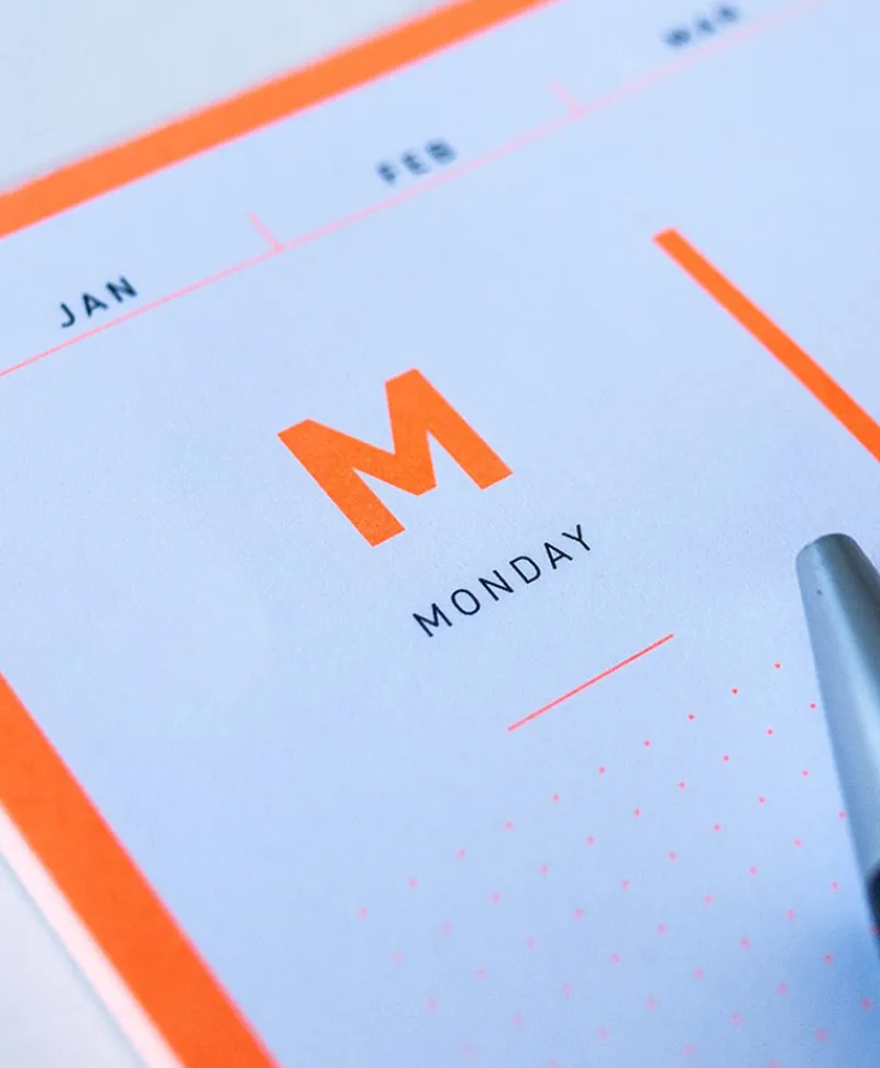 Fox & Poet Papeterie|Schreibtischzubehör|Zeitloser Wochenplaner in schlichtem Design